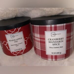 Mainstays Red Plaid Candle Duo
